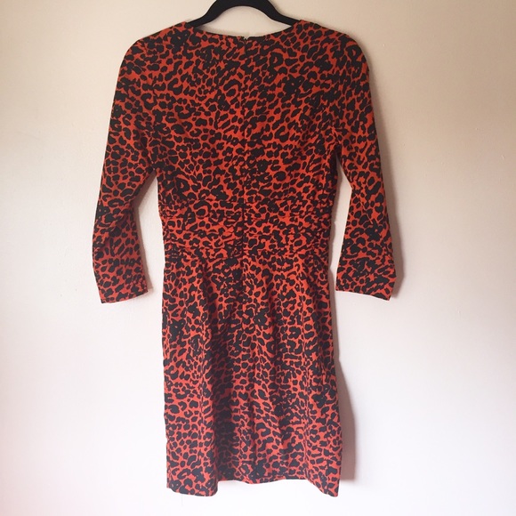 TopShop Orange Leopard Dress - Picture 3 of 4